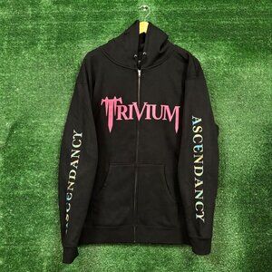 Trivium Ascendancy Heavy Metal Band Zip-Up Hoodie Size Large